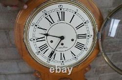 Vintage Seth Thomas Oak Wall Clock Peekaboo Franz Hermle German Works 46