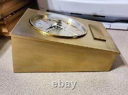 Vintage Seth Thomas Quartzmatic Brass Desk Clock Quartz Operation. Refurbished