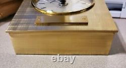 Vintage Seth Thomas Quartzmatic Brass Desk Clock Quartz Operation. Refurbished