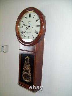 Vintage Seth Thomas Regulator Wall Clock Key Wind Pendulum Movement Works