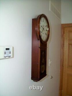 Vintage Seth Thomas Regulator Wall Clock Key Wind Pendulum Movement Works