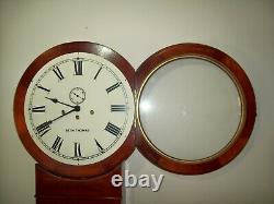 Vintage Seth Thomas Regulator Wall Clock Key Wind Pendulum Movement Works