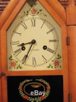Vintage Seth Thomas Rose Steeple Mantle 8-Day Chiming Pendulum Clock EXC Free Sh