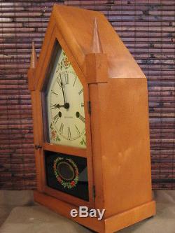 Vintage Seth Thomas Rose Steeple Mantle 8-Day Chiming Pendulum Clock EXC Free Sh