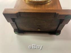 Vintage Seth Thomas Round Top Mantle/shelf Clock Oak 89al