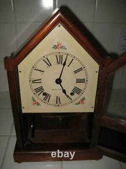 Vintage Seth Thomas Sharon American Gothic Cottage Steeple 8 Day Chiming Clock