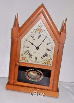 Vintage Seth Thomas Sharon Gothic Cottage Steeple 8 Day Chime Clock Working