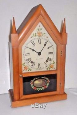 Vintage Seth Thomas Sharon Gothic Cottage Steeple 8 Day Chime Clock Working