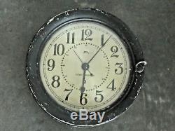 Vintage Seth Thomas Ship's Clock As Is No Key