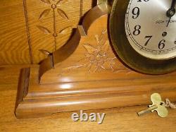 Vintage Seth Thomas Ships Bell Clock with Second Hand 5165 4603 Needs Serviced