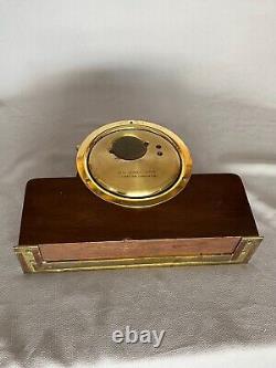 Vintage Seth Thomas Ships Wheel Mantle Clock Wood Brass No Key