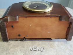 Vintage Seth Thomas Simsbury 1E Mantel Wooden Chime Clock Tested