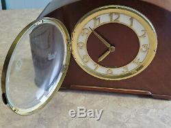 Vintage Seth Thomas Simsbury 1E Mantel Wooden Chime Clock Tested