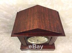 Vintage Seth Thomas Sonora 4 Bell Chime Clock Adamantine Case Runs