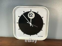 Vintage Seth Thomas Spot Time Model E685 Space Age Wall Clock 1970s Excellent