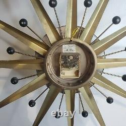 Vintage Seth Thomas Starlight Starburst Wall Clock Atomic Model E618-001 Brass