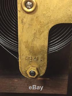 Vintage Seth Thomas Tambour Case Clock Runs & Strikes 89 AL Movement