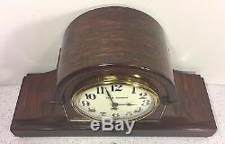 Vintage Seth Thomas Tambour Case Clock Runs & Strikes 89 AL Movement