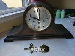 Vintage Seth Thomas Tambour Westminster Wind Up Mantle Clock