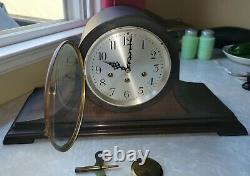 Vintage Seth Thomas Tambour Westminster Wind Up Mantle Clock