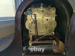 Vintage Seth Thomas Tambour Westminster Wind Up Mantle Clock