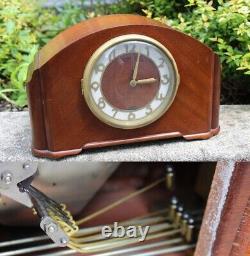 Vintage Seth Thomas WESTMINSTER CHIME Electric Mantle Clock Wood MAHOGANY VIDEO