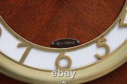 Vintage Seth Thomas WESTMINSTER CHIME Electric Mantle Clock Wood MAHOGANY VIDEO