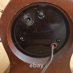 Vintage Seth Thomas WORKING Wooden Ship Wheel Clock electric Nautical