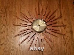 Vintage Seth Thomas Wall Clock Starflower E631-000