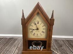 Vintage Seth Thomas Wooden Cathedral Style Mantel Clocks, Electric