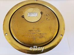 Vintage Seth Thomas'helmsman' Brass Nautical Ships Bell Porthole Marine Clock