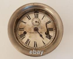 Vintage Seth Thomas ship's clock silvertone made in USA Thomaston Conn