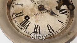 Vintage Seth Thomas ship's clock silvertone made in USA Thomaston Conn