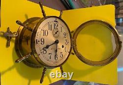 Vintage Seth thomas Large Maritime ship clock with Chime