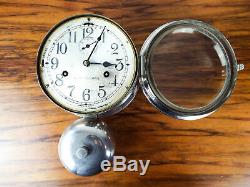 Vintage WW2 U S Navy Seth Thomas Nautical Alarm Clock Ships Maritime Bell Clock