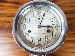 Vintage WW2 U S Navy Seth Thomas Nautical Alarm Clock Ships Maritime Bell Clock