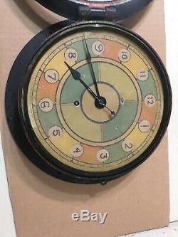 Vintage WWII Seth Thomas Ships Clock With 8 Dial Sector Clock Second Sweep