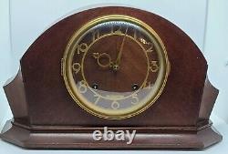 Vintage Working 1940's SETH THOMAS Art Deco Tambour Mantel Shelf Clock A200