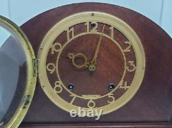 Vintage Working 1940's SETH THOMAS Art Deco Tambour Mantel Shelf Clock A200