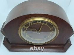 Vintage Working 1940's SETH THOMAS Art Deco Tambour Mantel Shelf Clock A200