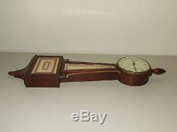 Vintage Working SETH THOMAS Mahogany Mid Century Banjo Wall Clock Windup Movt