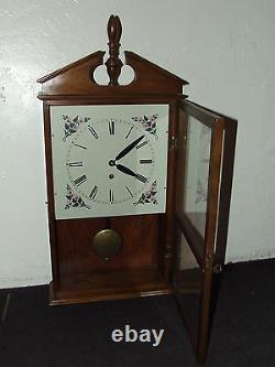 Vintage Working Seth Thomas Time Only Handmade 8 Day Mantel Shelf Clock c. 1974