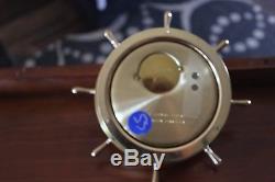 Vintge Seth Thomas Helmsman E537-001 Nautical Brass Maritime Ships Clock Antique
