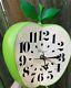 Vtg Antique Classroom 60's Wall Apple Clock School Teacher Ingraham Mcgraw Hill