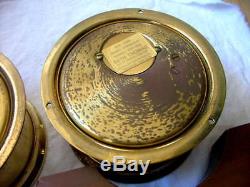 Vtg Brass Seth Thomas CORSAIR Maritime Navy Time Ships Clock/Barometer 1004-000