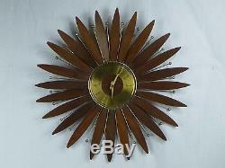Vtg Mid Century Seth Thomas Intrigue Starburst Sunflower Clock NOT WORKING