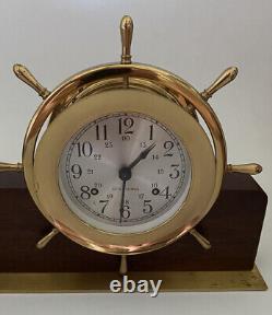 Vtg Pair Seth Thomas-helmsman-ships Bell Clock & Barometer Model 1008 1508