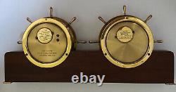 Vtg Pair Seth Thomas-helmsman-ships Bell Clock & Barometer Model 1008 1508