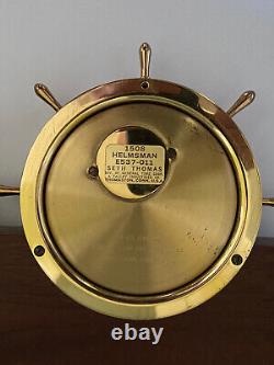 Vtg Pair Seth Thomas-helmsman-ships Bell Clock & Barometer Model 1008 1508