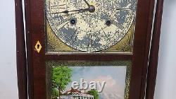 Vtg Replica 60s SETH THOMAS PILLAR AND SCROLL SHELF CLOCK